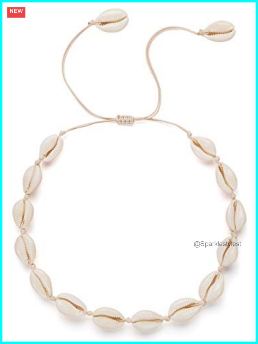Handmade Natural Shell Necklace Adjustable Beach Jewelry for Women